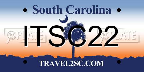 ITSC22 South Carolina License Plate