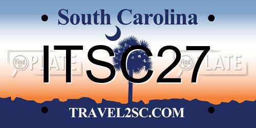 ITSC27 South Carolina License Plate
