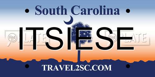 ITSIESE South Carolina License Plate