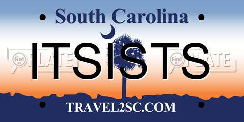 ITSISTS South Carolina License Plate