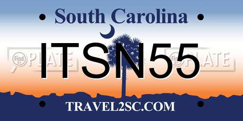 ITSN55 South Carolina License Plate