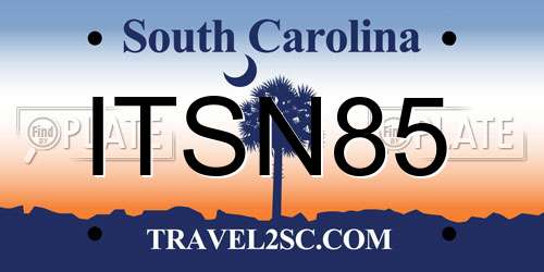 ITSN85 South Carolina License Plate
