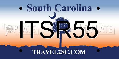 ITSR55 South Carolina License Plate