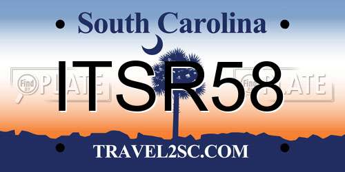 ITSR58 South Carolina License Plate