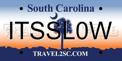 ITSSL0W South Carolina License Plate