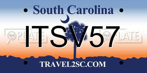 ITSV57 South Carolina License Plate