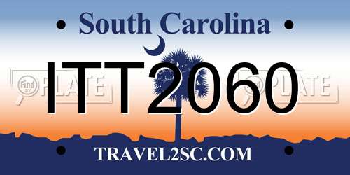 ITT2060 South Carolina License Plate