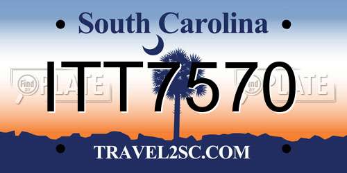 ITT7570 South Carolina License Plate