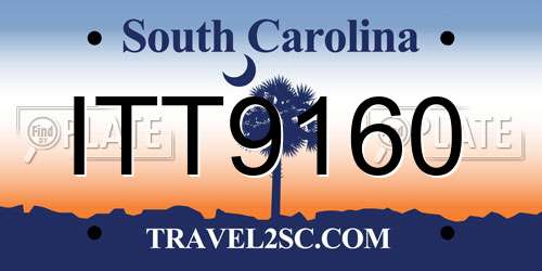 ITT9160 South Carolina License Plate