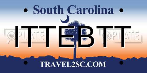 ITTEBTT South Carolina License Plate