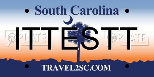 ITTESTT South Carolina License Plate