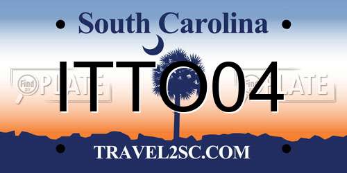 ITTO04 South Carolina License Plate
