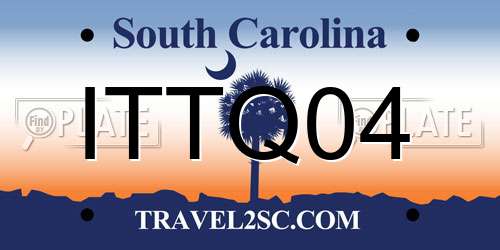 ITTQ04 South Carolina License Plate