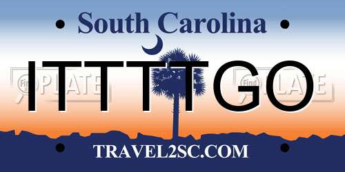 ITTTTGO South Carolina License Plate