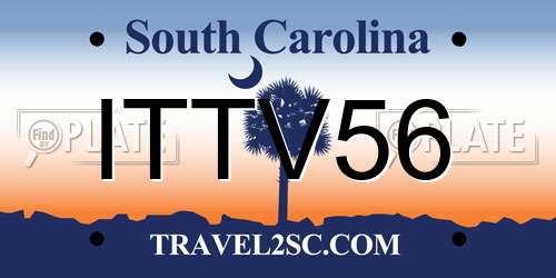 ITTV56 South Carolina License Plate