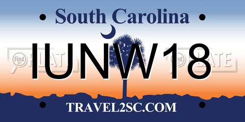 IUNW18 South Carolina License Plate