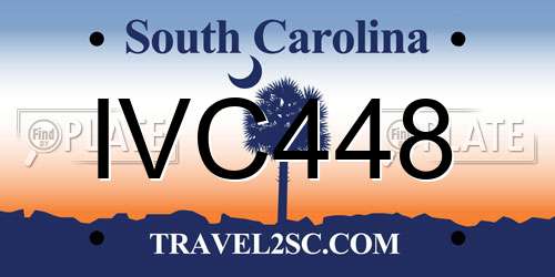 IVC448 South Carolina License Plate