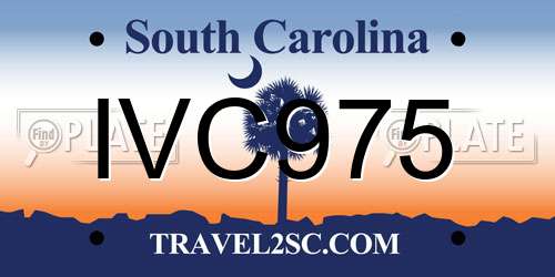 IVC975 South Carolina License Plate