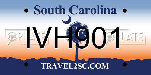 IVH901 South Carolina License Plate