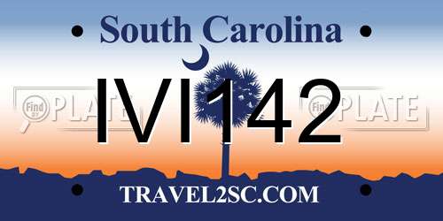 IVI142 South Carolina License Plate