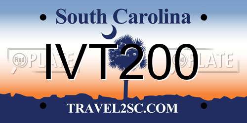 IVT200 South Carolina License Plate
