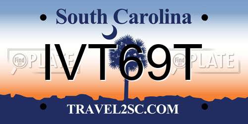 IVT69T South Carolina License Plate