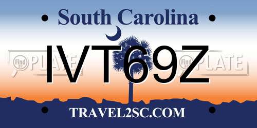 IVT69Z South Carolina License Plate