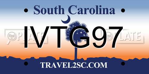 IVTG97 South Carolina License Plate