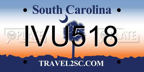 IVU518 South Carolina License Plate
