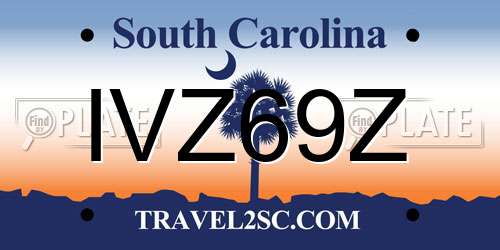 IVZ69Z South Carolina License Plate