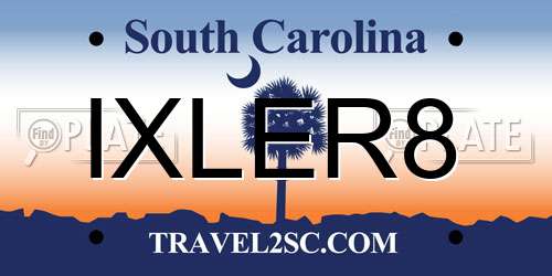 IXLER8 South Carolina License Plate