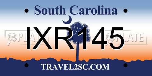 IXR145 South Carolina License Plate