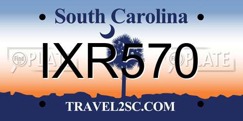 IXR570 South Carolina License Plate