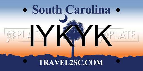 IYKYK South Carolina License Plate