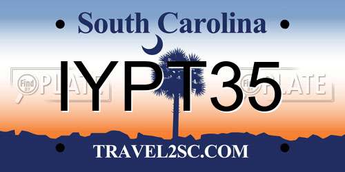 IYPT35 South Carolina License Plate