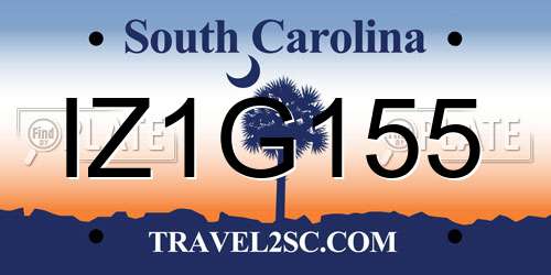 IZ1G155 South Carolina License Plate