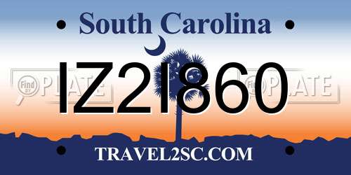 IZ2I860 South Carolina License Plate