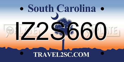 IZ2S660 South Carolina License Plate