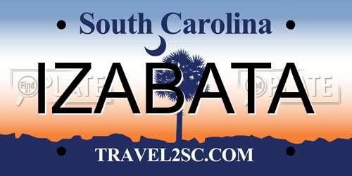 IZABATA South Carolina License Plate