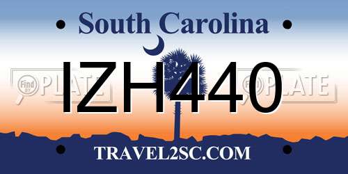 IZH440 South Carolina License Plate