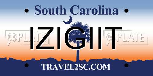 IZIGIIT South Carolina License Plate