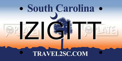 IZIGITT South Carolina License Plate