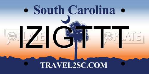 IZIGTTT South Carolina License Plate