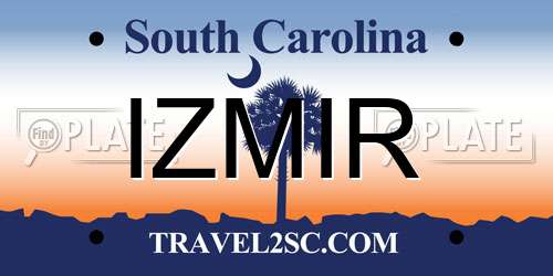 IZMIR South Carolina License Plate