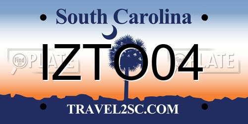 IZTO04 South Carolina License Plate