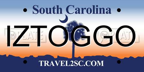 IZTOGGO South Carolina License Plate