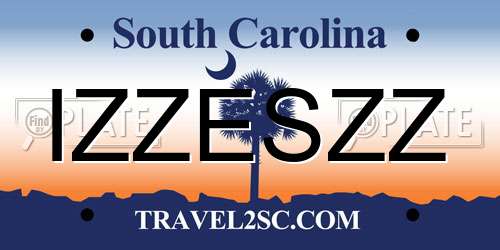 IZZESZZ South Carolina License Plate