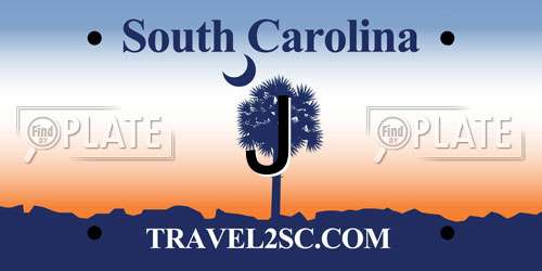 J South Carolina License Plate