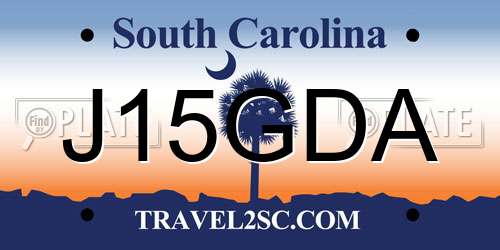J15GDA South Carolina License Plate