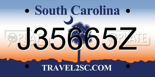 J35665Z South Carolina License Plate